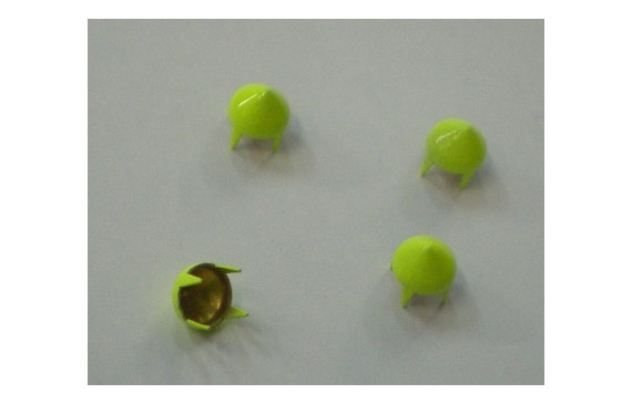 Tachuela cónica 6,5mm amarillo fluor