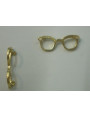 Gafas 20*6mm Doradas