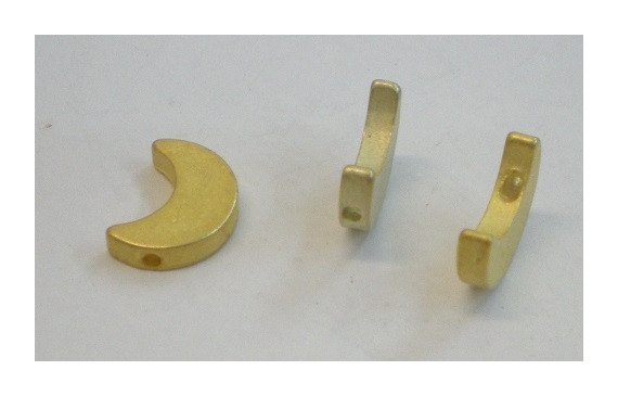 Cuenta Luna 12*8mm Oro Mate