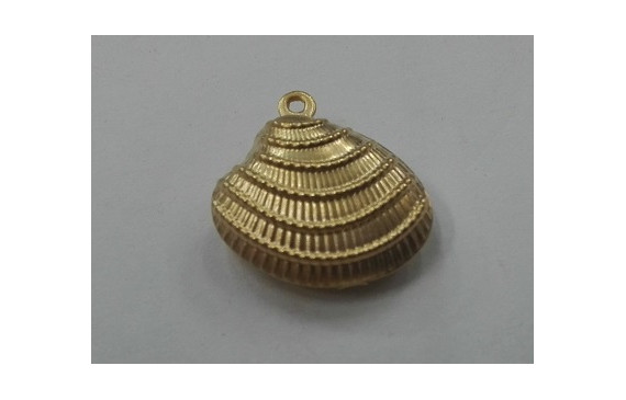 Colgante Almeja 18*15*6mm Dorada