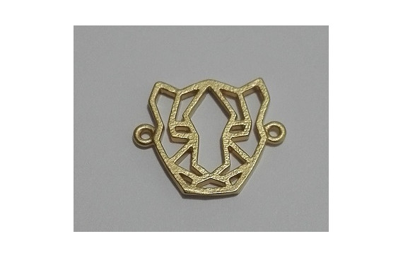 Cabeza Tigre 11mm Oro Mate