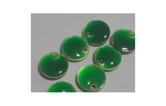 Disco esmaltado 8mm verde 
