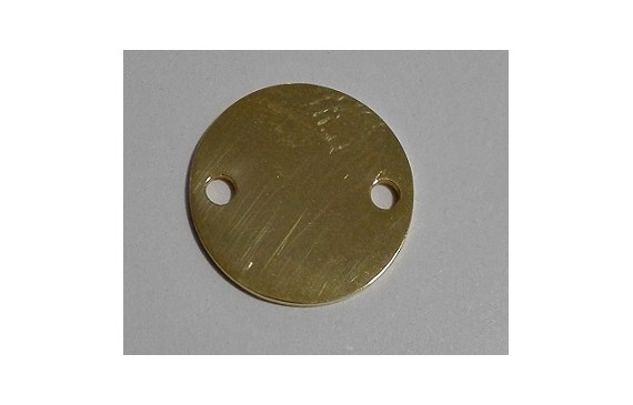 Disco Acero Inoxidable 15mm Oro agujeros 2mm