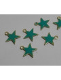 Colgante Estrella esmaltada 10mm verde