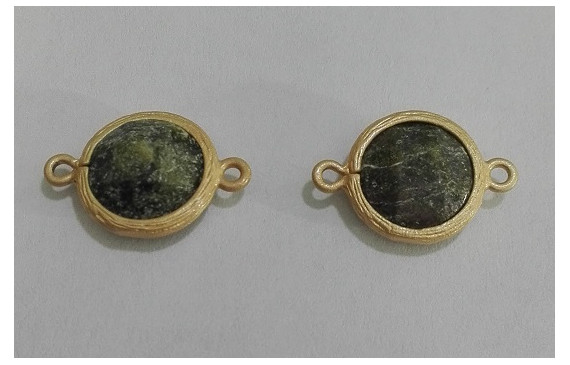 Disco Jade 11mm doble agujero Verde