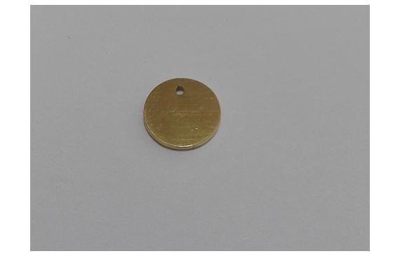 Chapita Acero Inox. 8mm diámetro Dorado