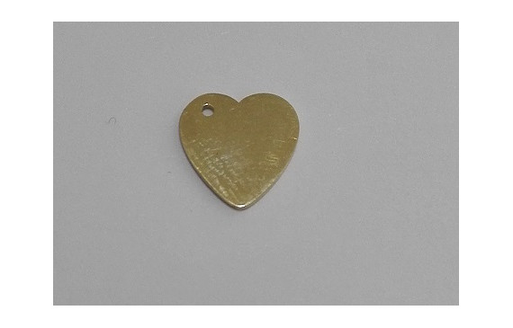 Cuenta Corazón Acero Inoxidable 10*10mm Oro