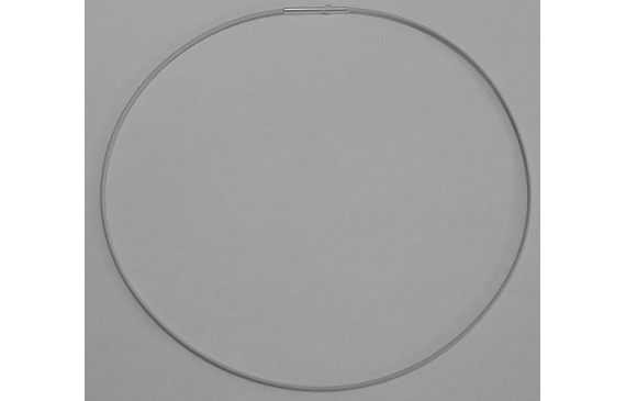 Collar acero espiral 1,4mm*42cms Plata