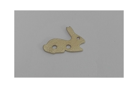 Cuenta Conejo 2 agujeros 14.5*10mm oro mate