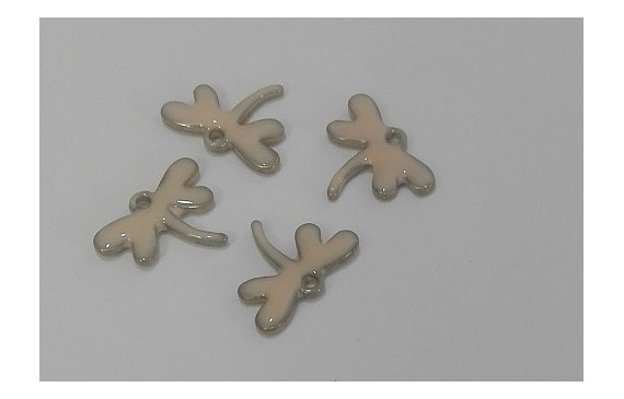 Libélula esmaltada 11*10mm Rosa
