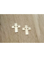Pieza Cruz doble agujero 12*10mm Oro Mate