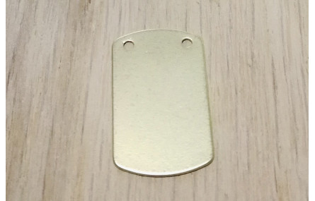 Chapa plana 23*14mm Oro Mate