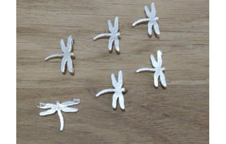 Libélula 12*9mm Plata Mate