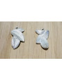 Trio de hojas 10.5*18 Plata Mate