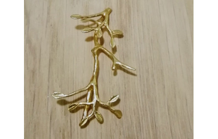 Colgante Coral 42*22mm Oro Mate