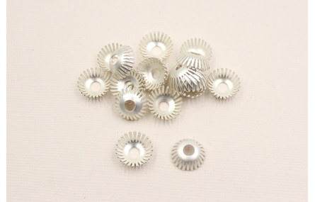 Casquilla pestañas 12*4mm Plata Mate