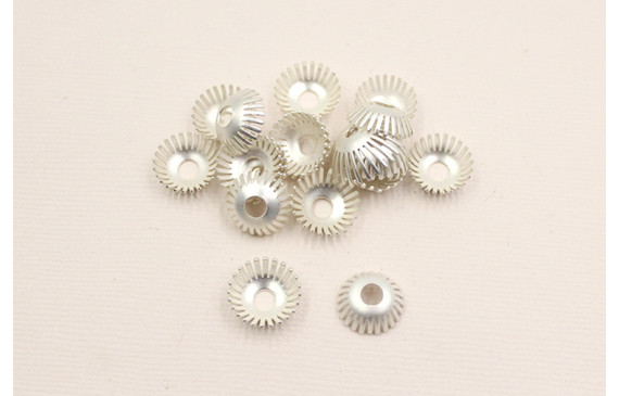 Casquilla pestañas 12*4mm Plata Mate