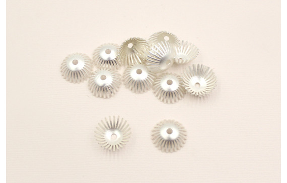 Casquilla pestañas 15*5mm Plata Mate