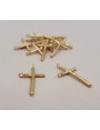 Cruz tumbada 17*10mm Oro Mate