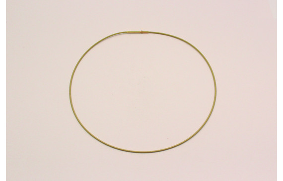 Collar acero espiral 1,4mm*42cms Dorado