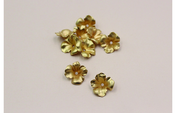 Pieza Flor cavidad 16mm diámetro * 7mm Oro Mate