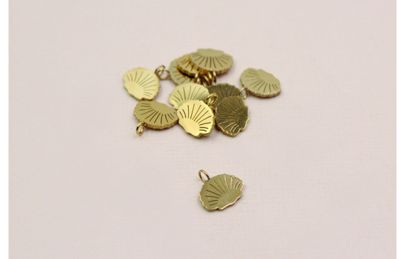 Pieza Concha 9mm Acero Inoxidable baño Oro