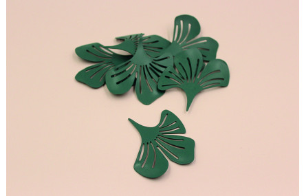 Flor de 3 pétalos 50*46mm verde Mate