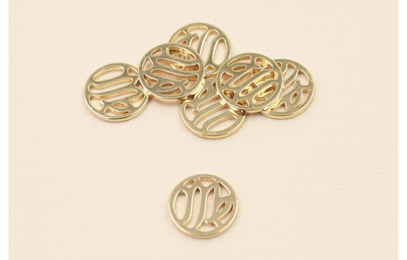 Disco 10mm signo Zodiaco Virgo Oro