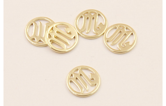 Disco 10mm signo Zodiaco Escorpio Oro