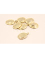 Colgante Ovalo enmarcado 15*10mm Oro