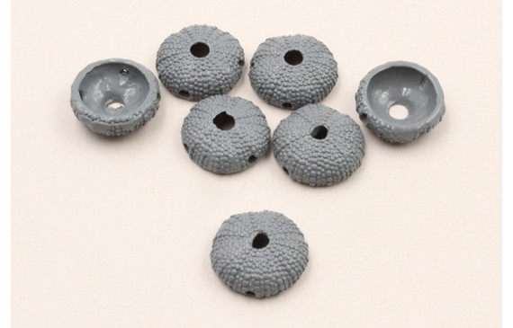 Pieza Caracol de Mar diam 14mm *4mm esmalte gris