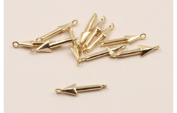 Entrepieza Flecha Oro 14*3mm
