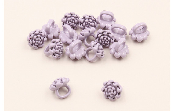 Flor de 7mm con anilla de 4mm interior  Lila