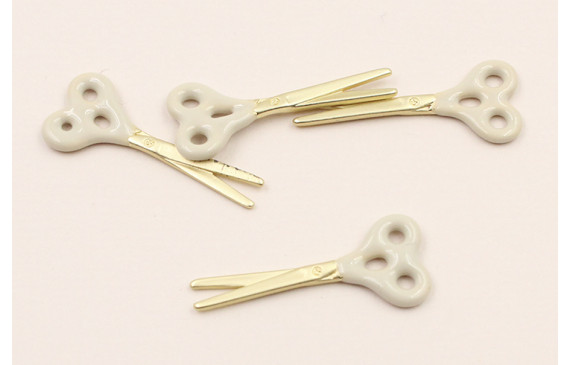 Cuenta Tijeras 25*10 esmaltadas Visón