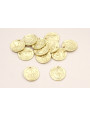 Cuenta Chapa Romano Dorado Mate 14mm