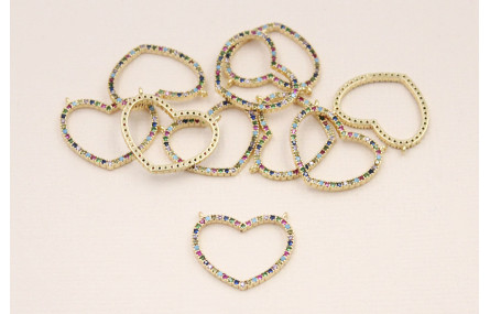 Corazón mricrobrillos 20*16mm