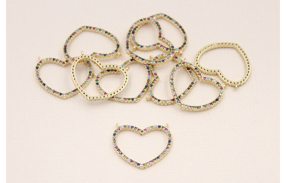 Corazón mricrobrillos 20*16mm