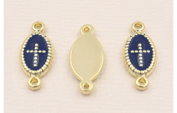 Colgante Stainless Steel:  15*10 Cruz Azul Marino