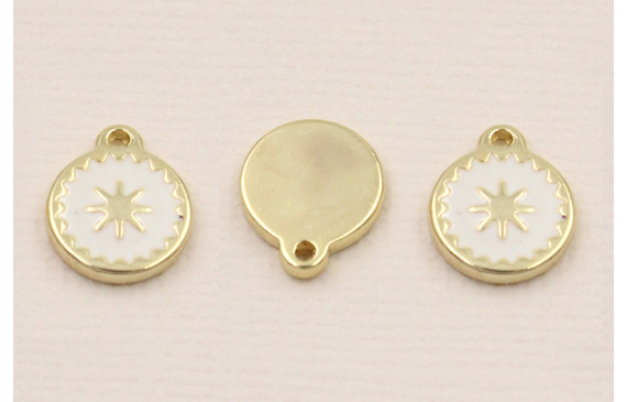 SColgante tainless Steel 10mm estrella Blanca