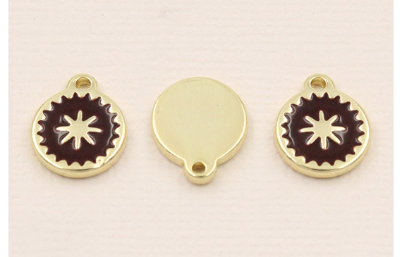 Colgante Stainless Steel 10mm estrella Marrón