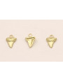 Colgante Diente Tiburón 10*7*2mm Dorado Mate