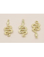Colgante Serpiente 25*10*1,5mm Dorado