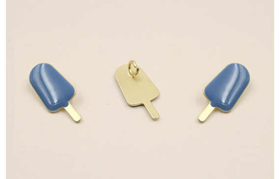 Cuenta Polo 18*8mm D.Mate esmalte Azul