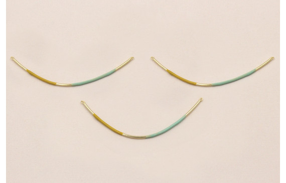 CuentaAcero Inox Arco 55mm Oro Turquesa Mostaza