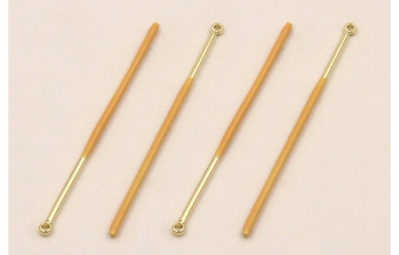 Colgante Acero Inox. Listón de 38mm Oro y Naranja