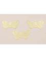 Cuenta Mariposa plana 60-33mm perforada Dorada