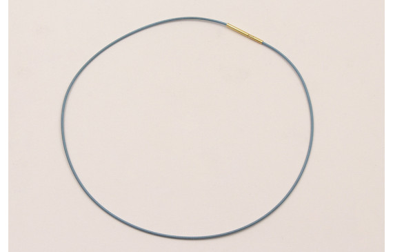 Collar acero espiral 1,4mm*42cms Azul Mar