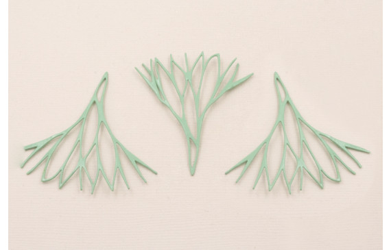 Colgante Coral 55*45mm Esmalte Turquesa