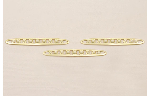 Pieza Vaina Guisantes 52*7 Dorado Mate y Blanco