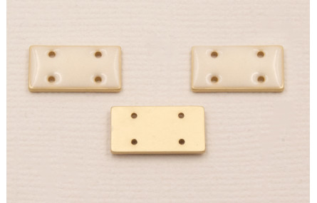 Cuenta Rectandulo Oro Mate 15*7mm  Rosa claro